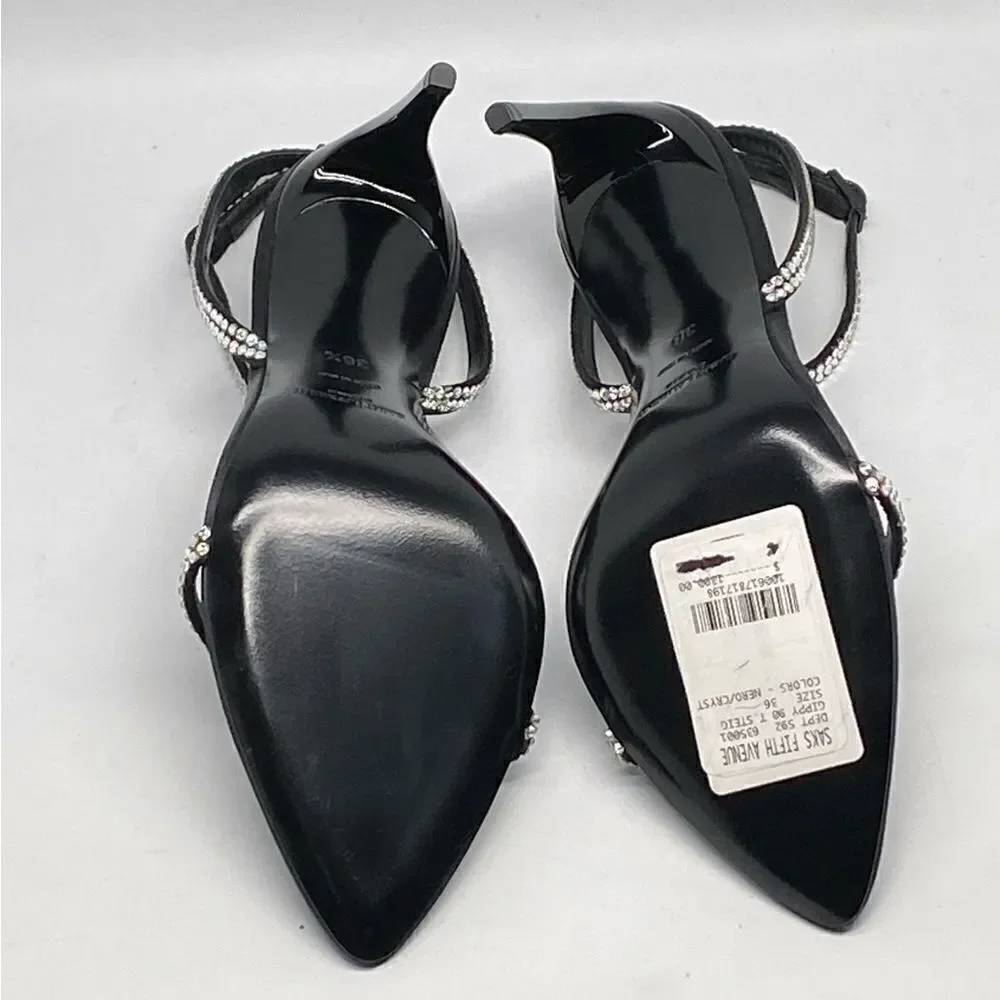 SAINT LAURENT Gippy 90 Crystal Embellished Sandals